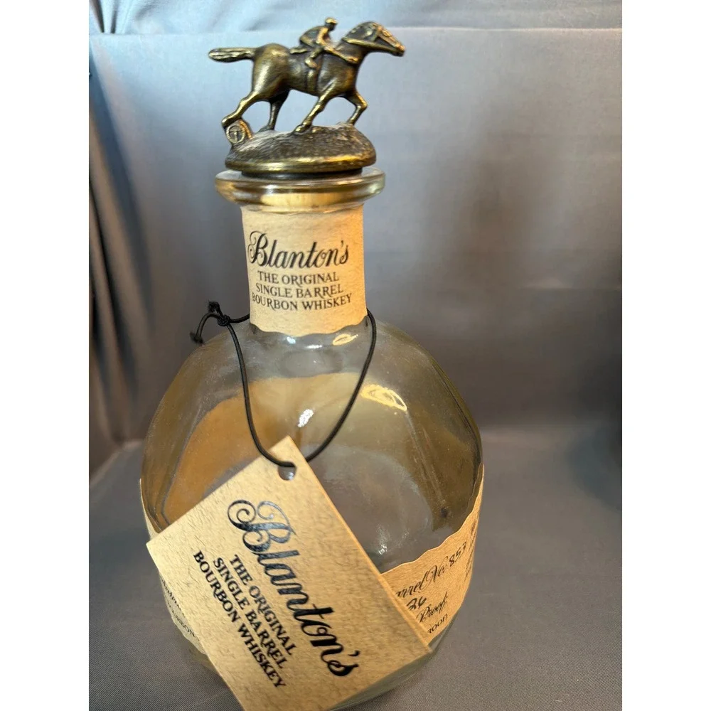 Blanton's Single Barrel Bourbon Empty Bottles with Stopper Letters B A N T S Set